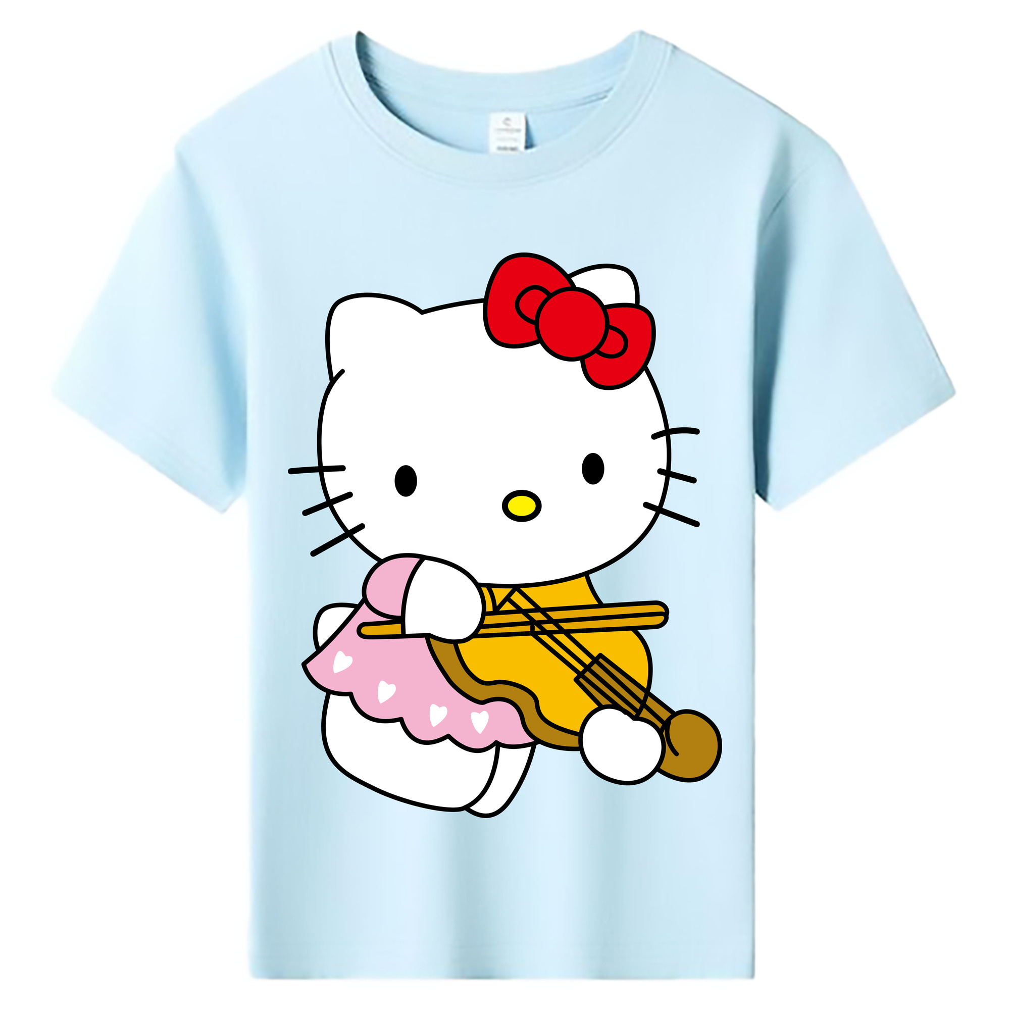 （画像用） Hello Kitty ハローキティ 綿100％キッズTシャツ（フロントプリント）